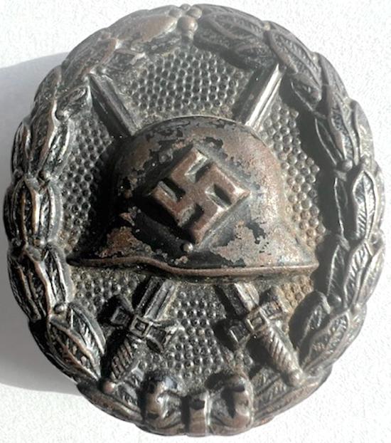 WW2 GERMAN SPANISH WOUND BADGE IN BLACK