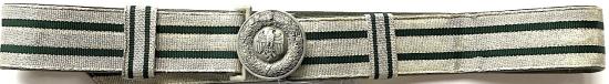 WW2 GERMAN ARMY OFFICERS BROCADE BELT AND SHOOTING AWARD LANYARD